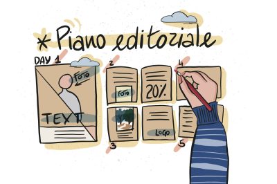 Immagine illustrativa di un piano editoriale per social media.